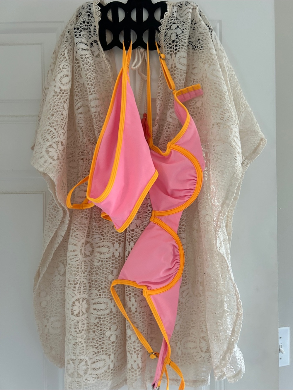 Xhilaration Pink and Yellow Bikini Set
